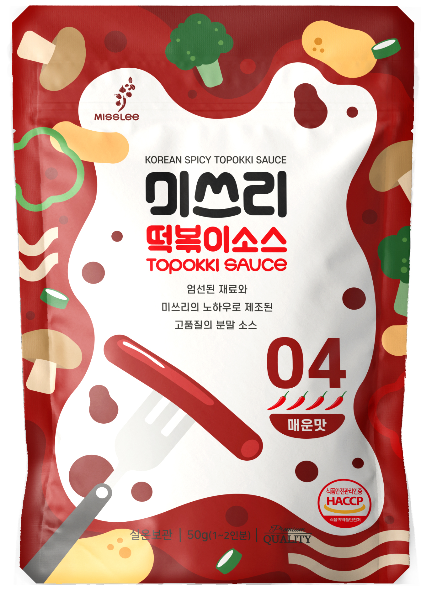 미쓰리핫떡볶이소스 50g<br>(4매운맛) 1~2인분