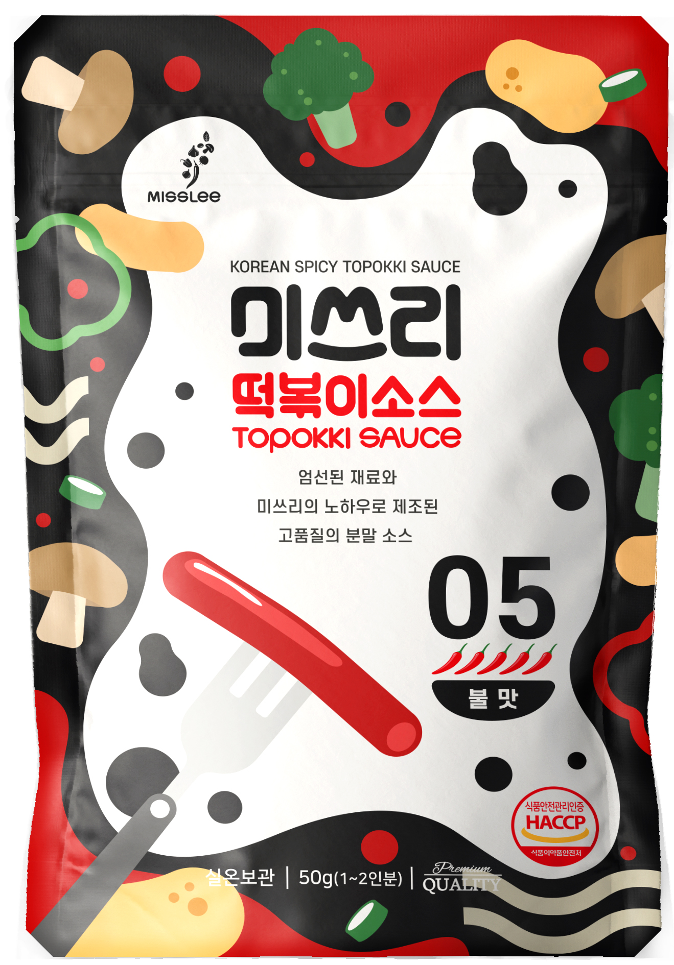 미쓰리불떡볶이소스 50g<br>(5불맛) 1~2인분