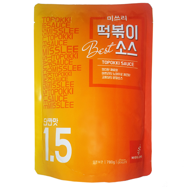 미쓰리떡볶이소스 780g<br>(1.5 단짠맛) 25인분