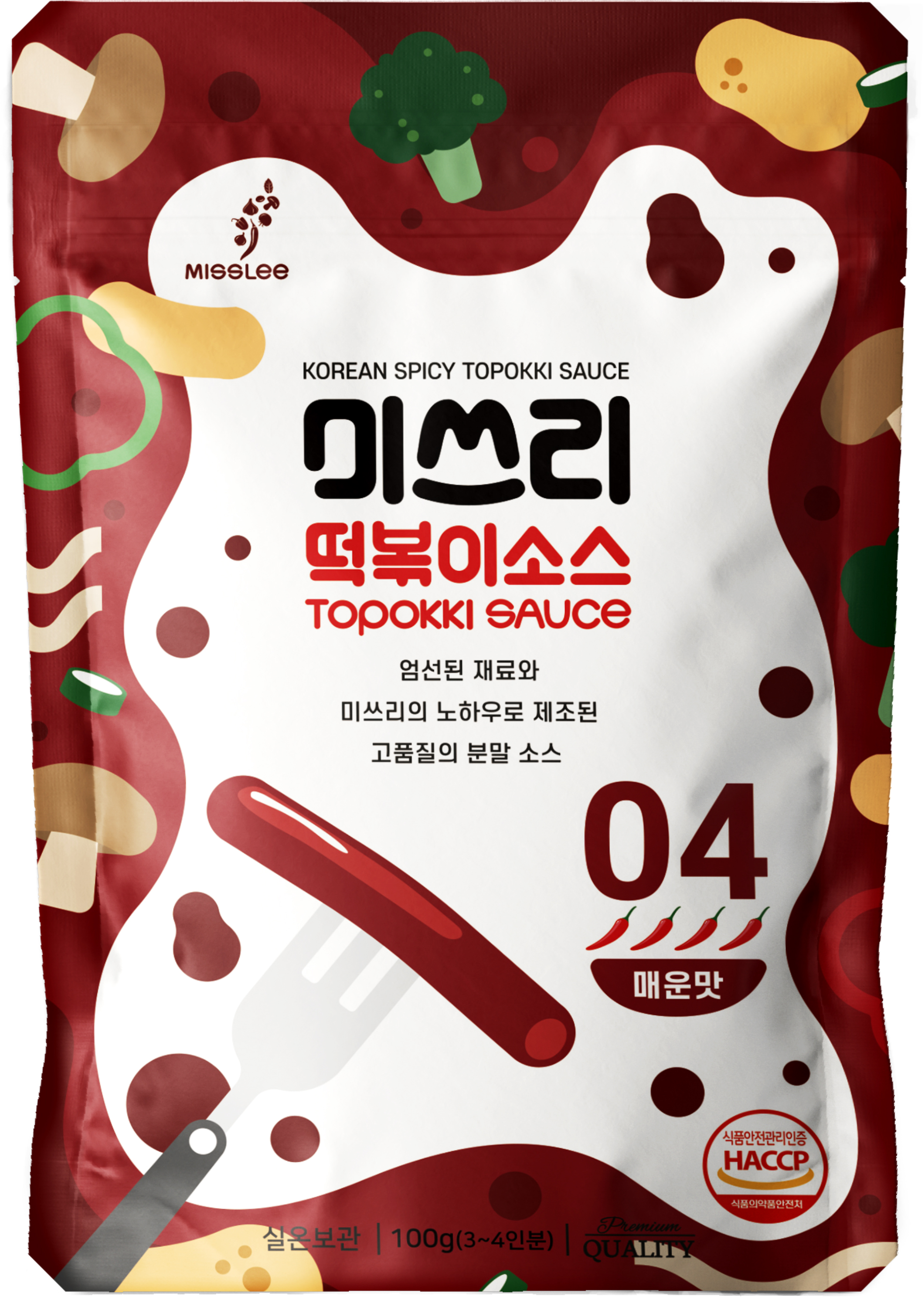 미쓰리핫Topokki Sauce 100g<br>(4 hot taste) 3~4 persons 