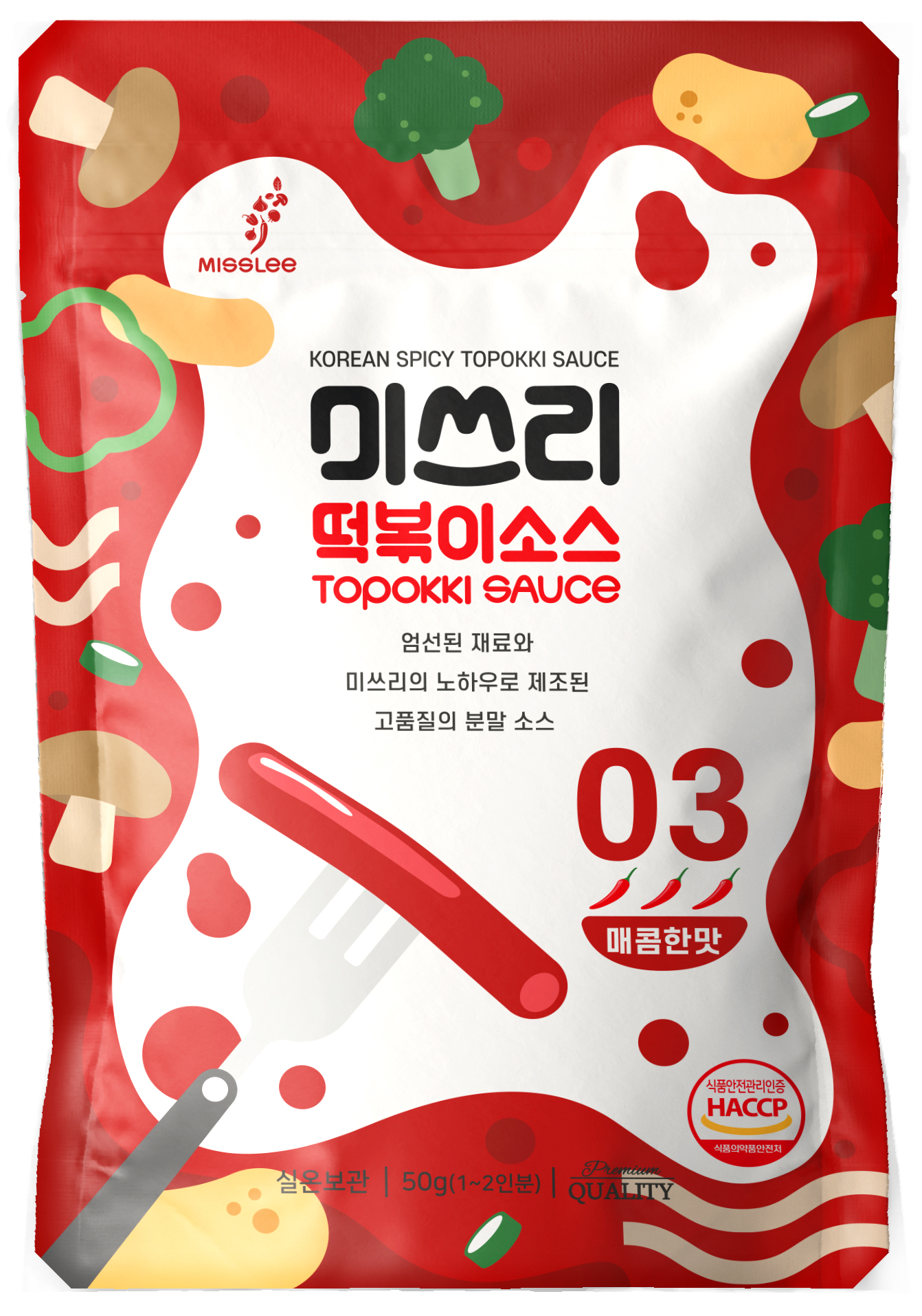 미쓰리매콤Topokki Sauce 50g<br>(3 spicy taste) 1~2 persons