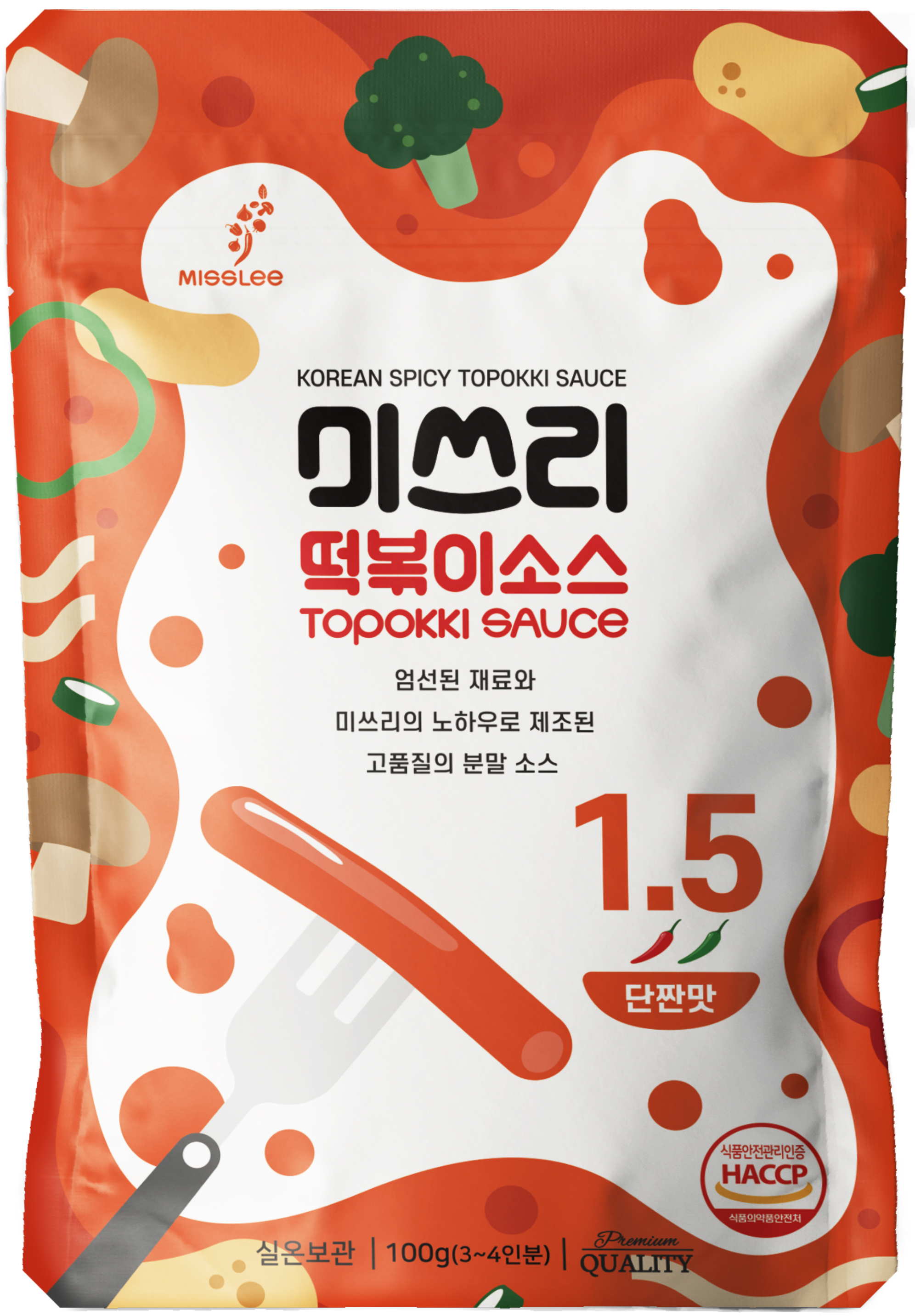 미쓰리Topokki Sauce 100g<br>(1.5 단짠맛) 3~4 persons