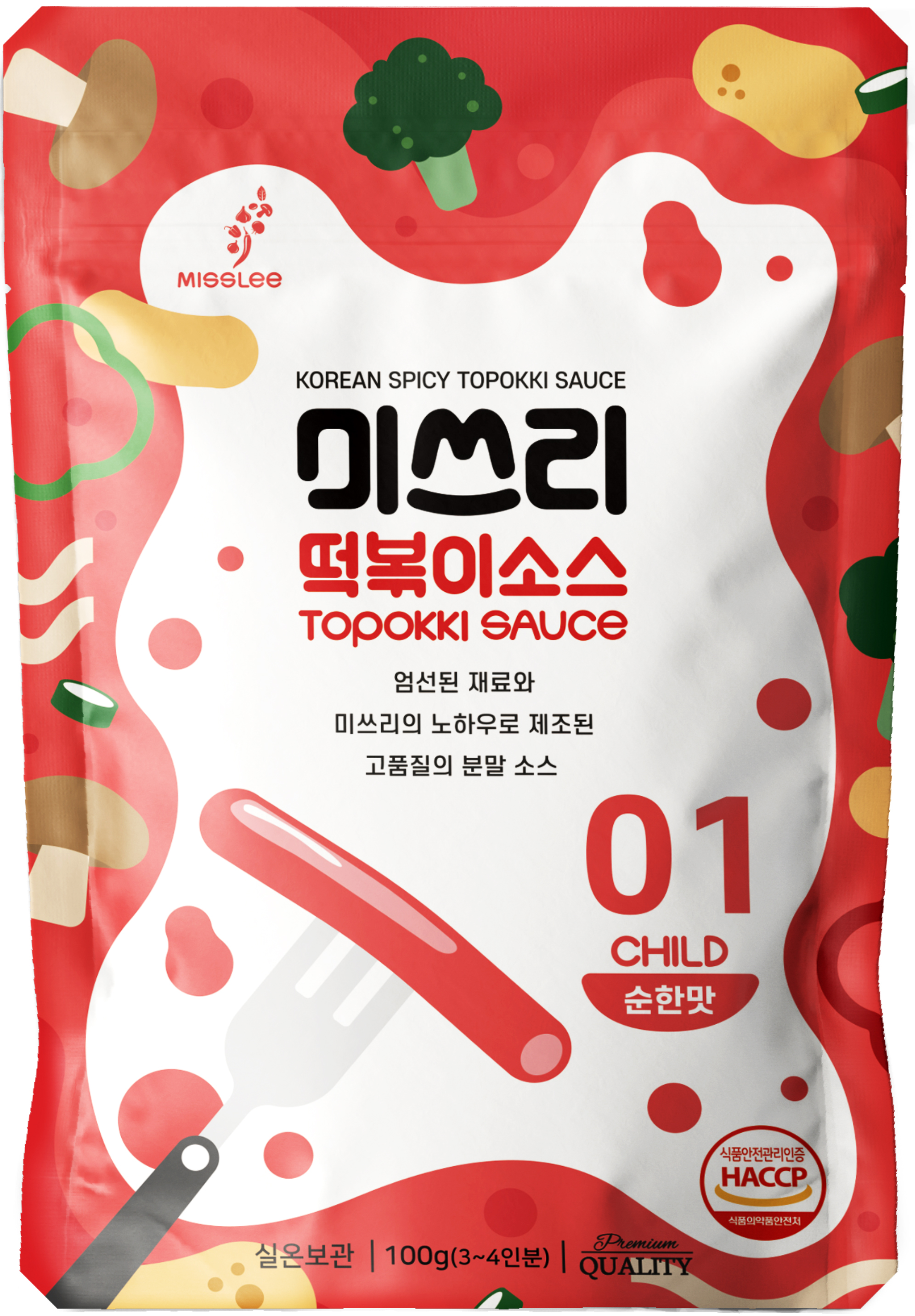 미쓰리Topokki Sauce 100g<br>(1 mild taste) 3~4 persons